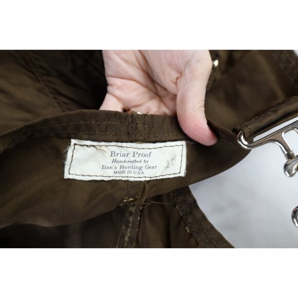 Vintage 80s 90s Dan's Hunting Gear Mens 44x28 Handmade Briar Proof Overalls USA - Picture 7 of 16
